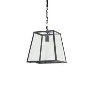 Light & Living Hanglamp SAUNTE - Glas Metaal Zwart