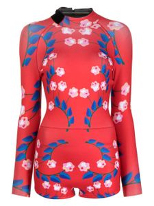 Cynthia Rowley maillot de bain à fleurs - Rouge