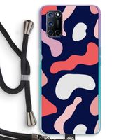 Memphis Shapes Pink: Oppo A92 Transparant Hoesje met koord