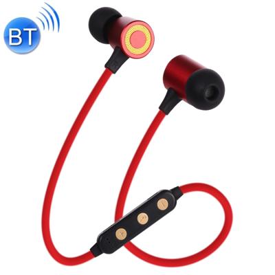 MG-G22 draagbare sport magnetische absorptie Bluetooth V 5.0 Bluetooth koptelefoon ondersteuning TF kaart (rood)