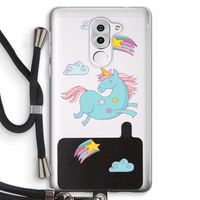 Vliegende eenhoorn: Honor 6X Transparant Hoesje met koord
