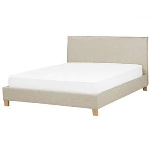 Beliani - SENNEZ - Tweepersoonsbed - Beige - 180 x 200 cm - Polyester