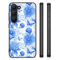 Bloemen Hoesje voor Samsung Galaxy S23 Flowers Blue