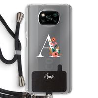 Pink Bouquet: Xiaomi Poco X3 NFC Transparant Hoesje met koord