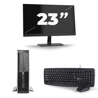 HP Compaq Elite 8300 SFF - Intel Core i5-3e Generatie - 8GB RAM - 256GB SSD - Windows 10 + 1x 23 inch Monitor