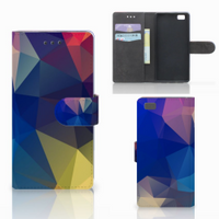 Huawei Ascend P8 Lite Book Case Polygon Dark - thumbnail