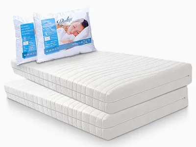 Pocketveringmatras Pocket 320 voordeelset 2 matrassen + 2 kussens 90x200 Pocketveringmatras Pocket 320 voordeelset 2 matrassen + 2 kussens 90x200