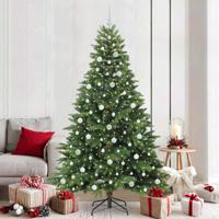 Kunstkerstboom met 300 LED met standaard Groen 210 cm PE en PVC