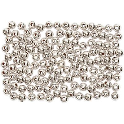 Creativ Company Waskralen, d 3 mm, gatgrootte 0,7 mm, zilver, 150 stuk/ 1 doos