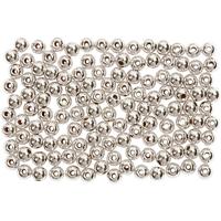 Creativ Company Waskralen, d 3 mm, gatgrootte 0,7 mm, zilver, 150 stuk/ 1 doos