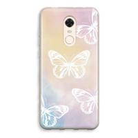 White butterfly: Xiaomi Redmi 5 Transparant Hoesje