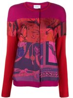 Ferragamo cardigan à empiècement imprimé Heritage - Rose