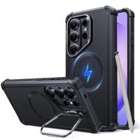 Galaxy S26 Ultra Cyber Tough Magnetic Case (Stash Stand) - Black