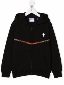 Marcelo Burlon County Of Milan Kids hoodie à bande logo - Noir