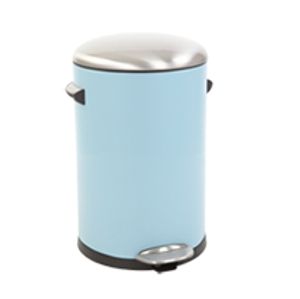 EKO - Europe Belle Deluxe Bin 12L VB 9217 Rond Roestvrijstaal Blauw