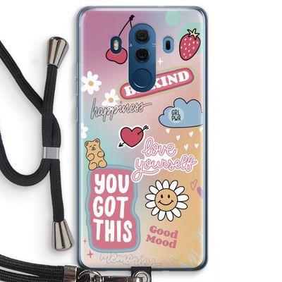 Positivity: Huawei Mate 10 Pro Transparant Hoesje met koord