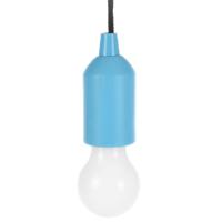 Treklamp LED licht - kunststof - blauw - 15 cm - met koord van 90 cm   -