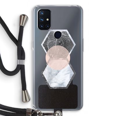 Creatieve toets: OnePlus Nord N10 5G Transparant Hoesje met koord