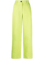 MSGM pantalon ample à taille haute - Vert - thumbnail