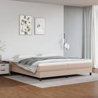 Boxspring bed kunstleer cappuccinokleurig 200x200 cm