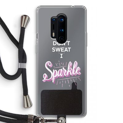 Sparkle quote: OnePlus 8 Pro Transparant Hoesje met koord
