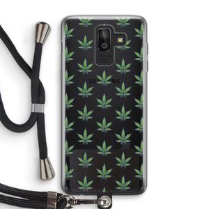 Weed: Samsung Galaxy J8 (2018) Transparant Hoesje met koord
