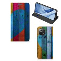 Xiaomi 11 Lite NE 5G | Mi 11 Lite Book | Wallet Case | Wood Heart - Cadeau voor je Vriend