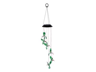 LIVARNO home Solar LED-windspel (Groene kolibri&apos;s)
