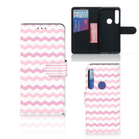 Motorola One Action Telefoon Hoesje Waves Roze - thumbnail