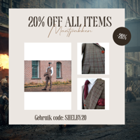 Maatpak Voor Heren | 3-delig Pak | Bruin/beige Prince Of Wales | Arthur Shelby | Peaky Blinders | Peaky Blinders