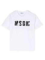 MSGM Kids t-shirt en coton à logo imprimé - Blanc - thumbnail