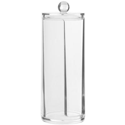 5Five Wattenschijfjes houder/box - 7,5 x 20 cm - kunststof - Wattenschijfjes opbergen - dispenser