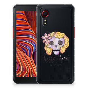 Silicone Back Case Samsung Galaxy Xcover 5 Boho Skull