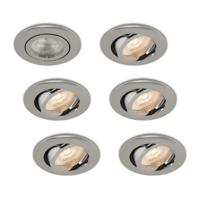 Complete set 6 stuks LED-spot Monti chroom GU10 dimbaar 4.2 Watt Complete set 6 stuks LED-spot Monti chroom GU10 dimbaar 4.2 Watt
