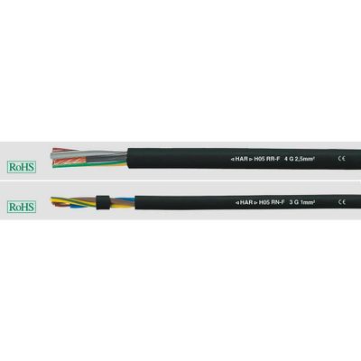 HELU 35013-500 Rubberkabel H05RR-F 5 G 1.5 mm² Zwart 500 m