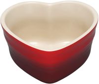 LE CREUSET - Aardewerk - Ramekin hartvorm Kersenrood 300ml - thumbnail