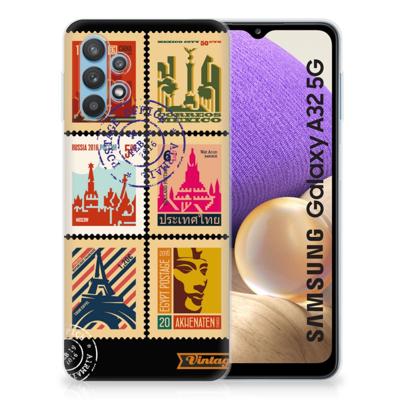 Samsung Galaxy A32 5G | Silliconen Back Cover | Postzegels
