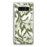 Wit bloemenpatroon: Samsung Galaxy Note 8 Transparant Hoesje