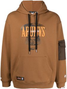 AAPE BY *A BATHING APE® hoodie à logo imprimé - Marron