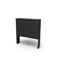 Multibox brievenbus 3 breed 3 hoog zwart - Geroba