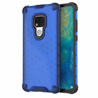 Honingraat schokbestendig PC + TPU Case voor Huawei mate 20 (blauw)