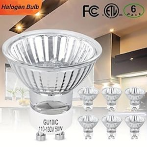 gu10 halogeenlamp 35w 50w mr16 gu10 base 220v gloeilamp halogeen overstroming gloeilampen gesimuleerde vlam lamp Lightinthebox