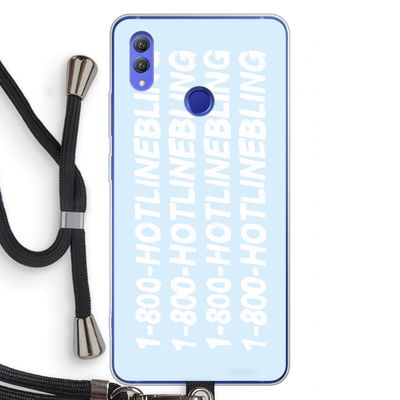 Hotline bling blue: Honor Note 10 Transparant Hoesje met koord