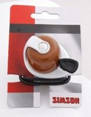 Simson fietsbel allure bruin-wit op kaart