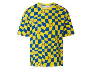 Heren t-shirt met Lidl-motief (M (48/50), Geel/blauw)