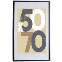 Houten fotolijst - zwart - 60 x 90 cm - fotolijstje - met passe-partout - decoratie