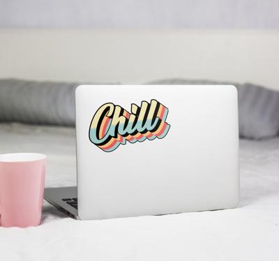 Stickers voor laptop Chill jaren 70 vintage stijl