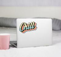 Stickers voor laptop Chill jaren 70 vintage stijl Stickers voor laptop Chill jaren 70 vintage stijl