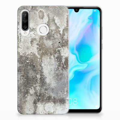 Huawei P30 Lite | TPU | Siliconen hoesje | Beton Print