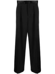 Emporio Armani pantalon droit à plis creux - Noir